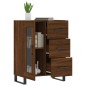 vidaXL Aparador de madera de ingeniería marrón roble 69,5x34x90 cm vidaXL Aparador de madera de ingeniería marrón roble 69,5x34x90 cm