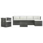 vidaXL Muebles de palets de jardín 7 piezas cojines madera maciza pino vidaXL Muebles de palets de jardín 7 piezas cojines madera maciza pino