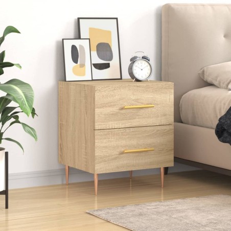 vidaXL Mesita de noche madera de ingeniería roble Sonoma 40x35x47,5 cm