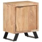 vidaXL Mesita de noche madera maciza acacia borde natural 40x30x50 cm