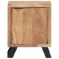 vidaXL Mesita de noche madera maciza acacia borde natural 40x30x50 cm