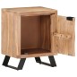 vidaXL Mesita de noche madera maciza acacia borde natural 40x30x50 cm