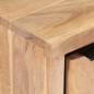 vidaXL Mesita de noche madera maciza acacia borde natural 40x30x50 cm