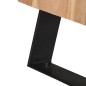 vidaXL Mesita de noche madera maciza acacia borde natural 40x30x50 cm