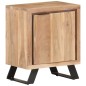 vidaXL Mesita de noche madera maciza acacia borde natural 40x30x50 cm