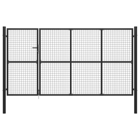 vidaXL Puerta de jardín de acero gris antracita 350x150 cm
