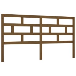 vidaXL Cabecero de cama madera maciza de pino marrón miel 206x4x100 cm