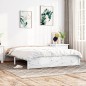 vidaXL Estructura de cama de madera maciza blanca 140x190 cm vidaXL Estructura de cama de madera maciza blanca 140x190 cm