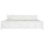 vidaXL Estructura de cama de madera maciza blanca 140x190 cm vidaXL Estructura de cama de madera maciza blanca 140x190 cm
