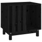 vidaXL Caseta para perros madera maciza de pino negro 60x45x57 cm