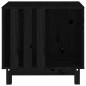 vidaXL Caseta para perros madera maciza de pino negro 60x45x57 cm