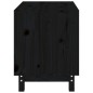 vidaXL Caseta para perros madera maciza de pino negro 60x45x57 cm