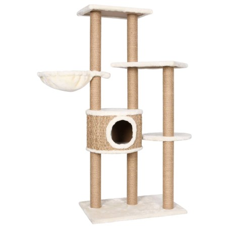 vidaXL Árbol para gatos con poste rascador 126 cm hierba marina