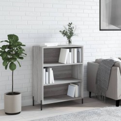 vidaXL Estantería madera de ingeniería gris Sonoma 69,5x32,5x90 cm
