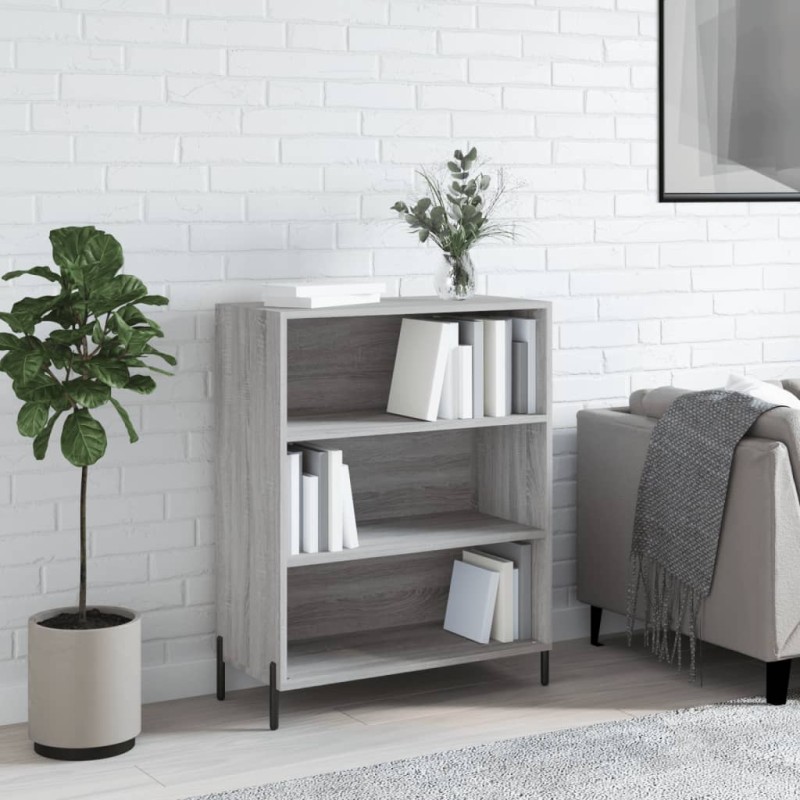 vidaXL Estantería madera de ingeniería gris Sonoma 69,5x32,5x90 cm vidaXL Estantería madera de ingeniería gris Sonoma 69,5x32,5x90 cm