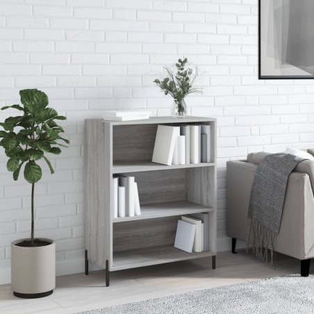 vidaXL Estantería madera de ingeniería gris Sonoma 69,5x32,5x90 cm