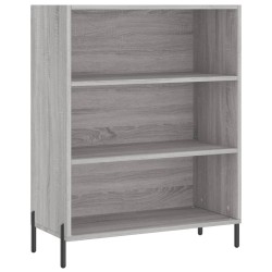 vidaXL Estantería madera de ingeniería gris Sonoma 69,5x32,5x90 cm