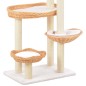 vidaXL Rascador para gatos con poste de sisal madera natural de sauce vidaXL Rascador para gatos con poste de sisal madera natural de sauce