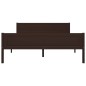vidaXL Estructura de cama madera maciza pino marrón oscuro 160x200 cm vidaXL Estructura de cama madera maciza pino marrón oscuro 160x200 cm