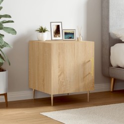 vidaXL Mesita de noche madera de ingeniería roble Sonoma 40x40x50 cm