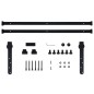 vidaXL Kit mini puerta corredera armario acero carbono 200 cm vidaXL Kit mini puerta corredera armario acero carbono 200 cm