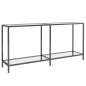 vidaXL Mesa consola vidrio templado transparente 160x35x75,5 cm vidaXL Mesa consola vidrio templado transparente 160x35x75,5 cm