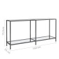 vidaXL Mesa consola vidrio templado transparente 160x35x75,5 cm vidaXL Mesa consola vidrio templado transparente 160x35x75,5 cm