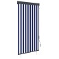 vidaXL Estor enrollable de exterior azul y blanco 100x250 cm