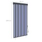 vidaXL Estor enrollable de exterior azul y blanco 100x250 cm