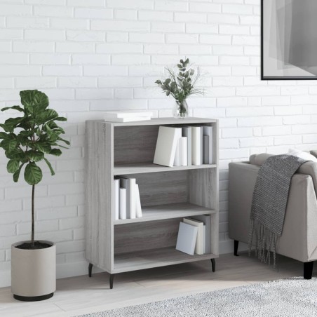 vidaXL Estantería madera de ingeniería gris Sonoma 69,5x32,5x90 cm
