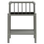 vidaXL Mesita de noche metal y vidrio gris y negro 45x34,5x62,5cm vidaXL Mesita de noche metal y vidrio gris y negro 45x34,5x62,5cm