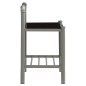 vidaXL Mesita de noche metal y vidrio gris y negro 45x34,5x62,5cm vidaXL Mesita de noche metal y vidrio gris y negro 45x34,5x62,5cm