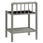 vidaXL Mesita de noche metal y vidrio gris y negro 45x34,5x62,5cm vidaXL Mesita de noche metal y vidrio gris y negro 45x34,5x62,5cm