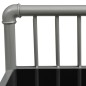 vidaXL Mesita de noche metal y vidrio gris y negro 45x34,5x62,5cm vidaXL Mesita de noche metal y vidrio gris y negro 45x34,5x62,5cm