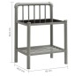 vidaXL Mesita de noche metal y vidrio gris y negro 45x34,5x62,5cm vidaXL Mesita de noche metal y vidrio gris y negro 45x34,5x62,5cm