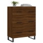 vidaXL Aparador de madera de ingeniería marrón roble 69,5x34x90 cm