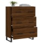 vidaXL Aparador de madera de ingeniería marrón roble 69,5x34x90 cm