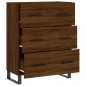 vidaXL Aparador de madera de ingeniería marrón roble 69,5x34x90 cm