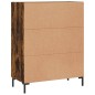 vidaXL Aparador de madera de ingeniería roble ahumado 69,5x34x90 cm