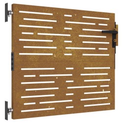 vidaXL Puerta de jardín acero corten diseño cuadrado 85x100 cm
