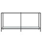 vidaXL Mesa consola vidrio templado blanco 160x35x75,5 cm