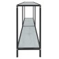 vidaXL Mesa consola vidrio templado blanco 160x35x75,5 cm