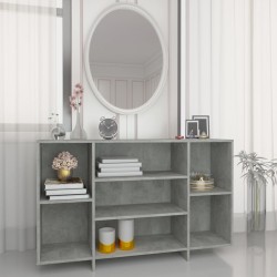 vidaXL Aparador de madera contrachapada gris hormigón 120x30x75 cm