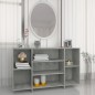 vidaXL Aparador de madera contrachapada gris hormigón 120x30x75 cm vidaXL Aparador de madera contrachapada gris hormigón 120x30x75 cm
