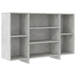vidaXL Aparador de madera contrachapada gris hormigón 120x30x75 cm