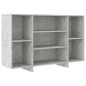 vidaXL Aparador de madera contrachapada gris hormigón 120x30x75 cm vidaXL Aparador de madera contrachapada gris hormigón 120x30x75 cm