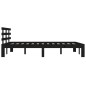 vidaXL Estructura de cama de madera maciza negro 140x190 cm