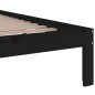 vidaXL Estructura de cama de madera maciza negro 140x190 cm