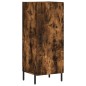 vidaXL Aparador madera de ingeniería roble ahumado 34,5x34x90 cm