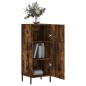 vidaXL Aparador madera de ingeniería roble ahumado 34,5x34x90 cm